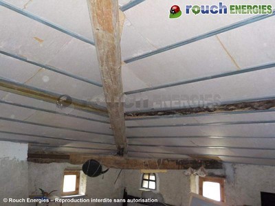 Isolation toiture inclinée en fibre de bois en Ariège